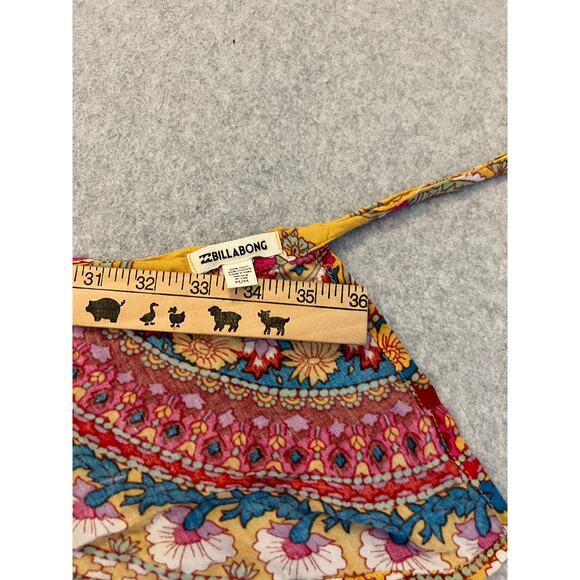 Billabong Cami Top Womens Medium 100% Rayon Halter‎ Bohemian Mandala Floral Pink - Picture 12 of 16